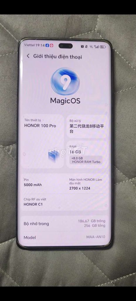Honor 100 Pro 256GB Đen. Mua bán Điện thoại tại Quận Đống Đa Hà Nội được đăng bởi nhunglaly hình 1