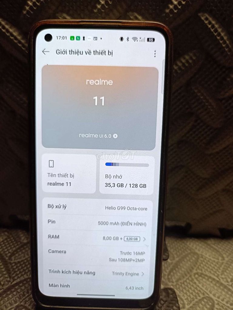 Realme 11 8GB/128GB. Mua bán Điện thoại tại Quận Bình Thạnh Tp Hồ Chí Minh được đăng bởi Không Dừng Lại hình 1