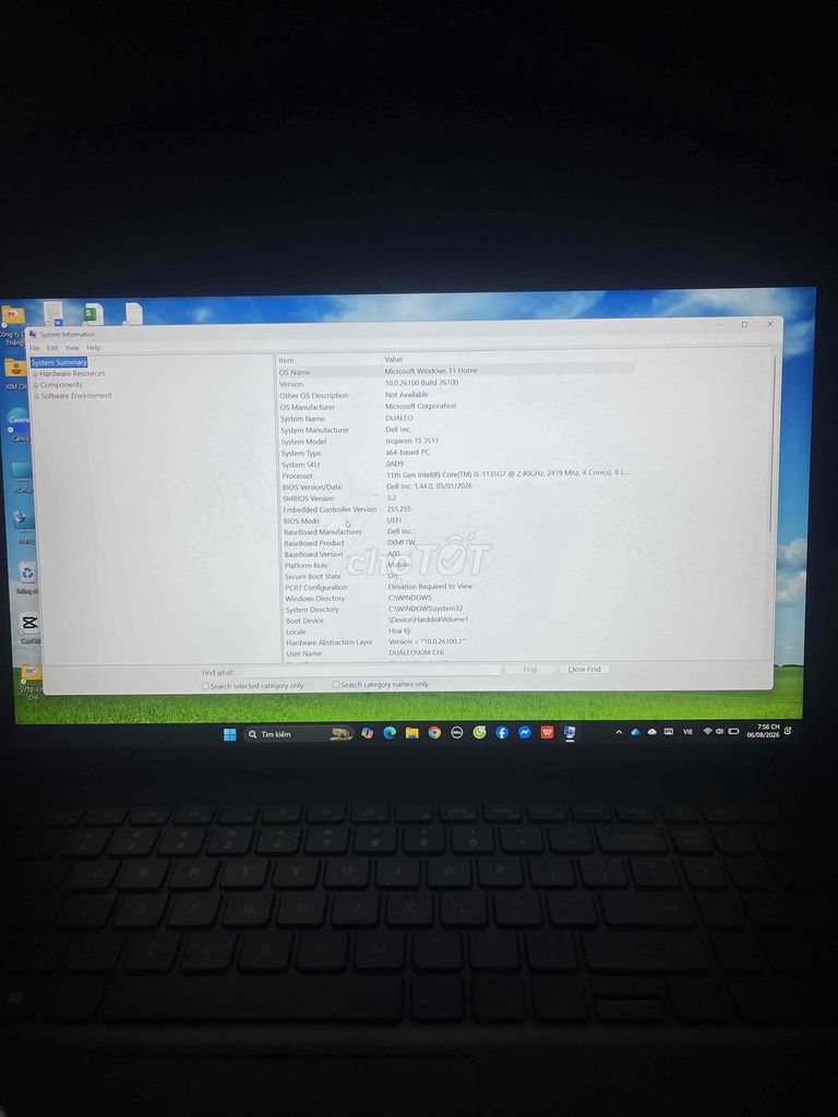 Dell Inspiron 3511 i5-1135G7 8GB Đen. Mua bán Laptop tại Thành phố Thuận An Bình Dương được đăng bởi Huỳnh Thị Kim Chi hình 1