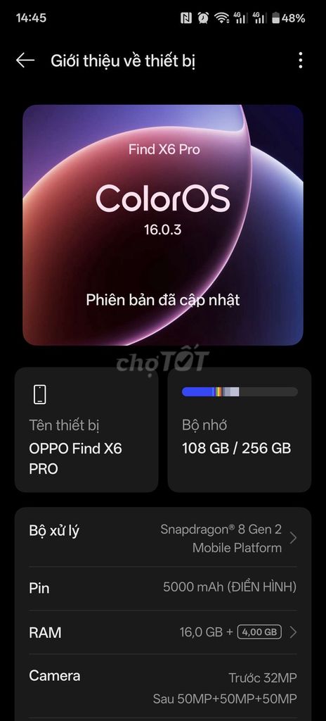 OPPO Find X6 Pro 16GB/256GB. Mua bán Điện thoại tại Huyện Châu Thành Tiền Giang được đăng bởi tính  hình 1