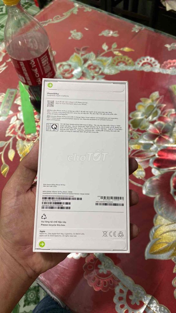 Apple iPhone 16 Plus 128GB Đen. Mua bán Điện thoại tại Thành phố Thủ Dầu Một Bình Dương được đăng bởi Lê Trọng Phương  hình 1