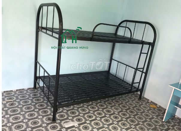 giường tầng Tấn Phú sắt ống tròn#1m2x2mx1m7 giá rẻ