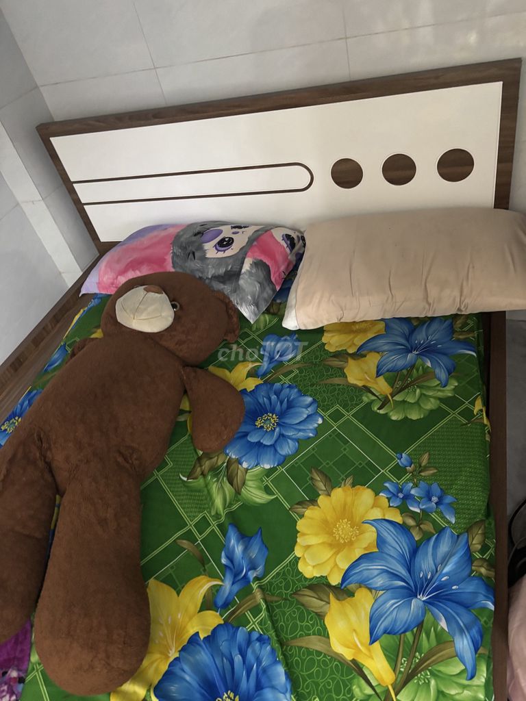 Giường Meka giả gỗ Nâu Trắng. Mua bán Giường, chăn ga gối nệm tại Quận Thanh Khê Đà Nẵng được đăng bởi Nguc Tam Nguyen Thi hình 1