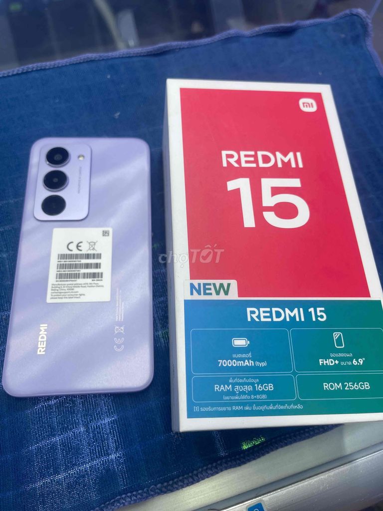 Xiaomi Redmi 15 8GB/256GB Tím máy New nguyên hộp. Mua bán Điện thoại tại Quận Tân Phú Tp Hồ Chí Minh được đăng bởi Hùng Chợ Lớn hình 1