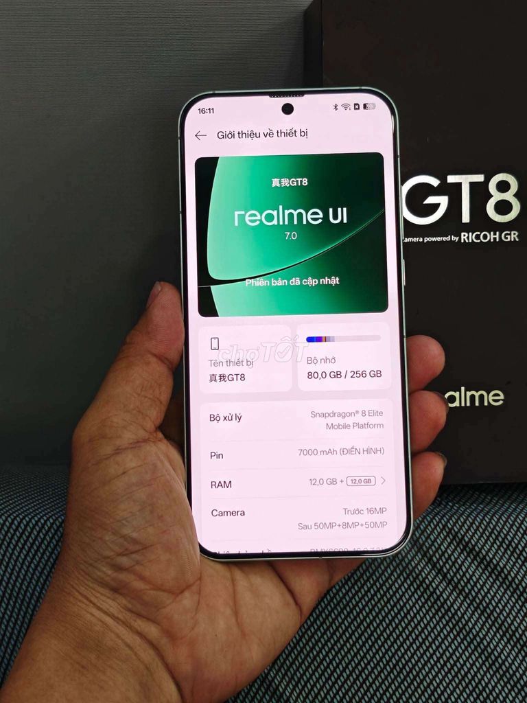 Realme GT 8 12GB/256GB Xanh. Mua bán Điện thoại tại Quận Bình Tân Tp Hồ Chí Minh được đăng bởi Nguyễn Thanh hình 1