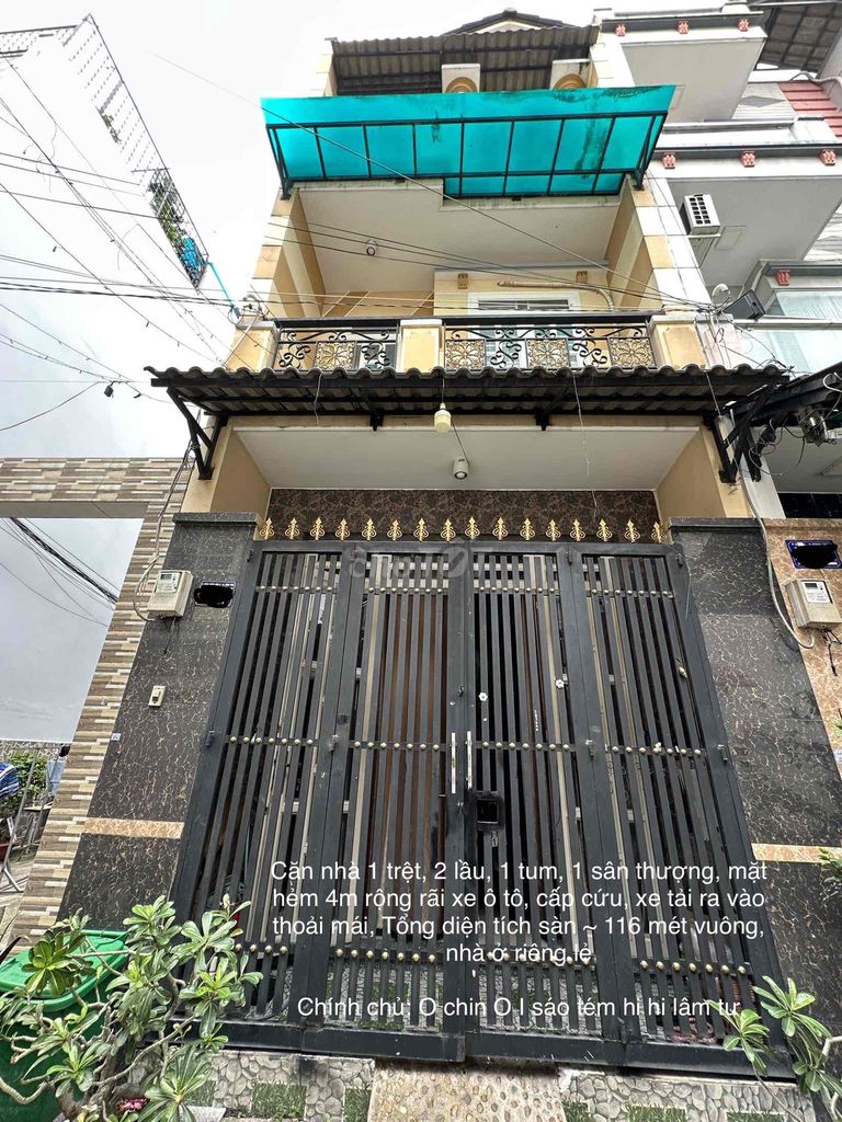 BÁN NHÀ LÊ VĂN QUỚI, BÌNH TÂN, 4 PHÒNG NGỦ 3 VỆ SINH, HẺM Ô TÔ RỘNG 4m. Mua bán nhà ở tại Quận Bình Tân Tp Hồ Chí Minh được đăng bởi Bao Nguyen hình 3