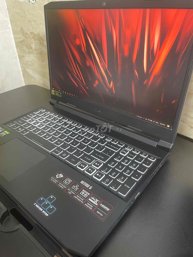 [🎁 +Quà] Acer Nitro 5 R7-5800H RTX 3060 16GB RAM. Mua bán Laptop tại Quận 7 Tp Hồ Chí Minh được đăng bởi Quan Electronics hình 1