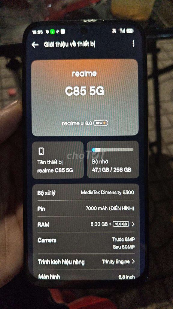 Realme C85 5G 8GB/256GB. Mua bán Điện thoại tại Huyện Chơn Thành Bình Phước được đăng bởi longgsc hình 1