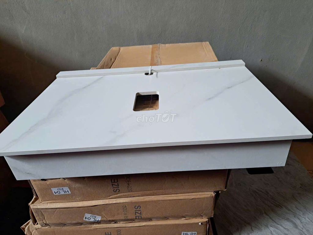 Bàn đá lavabo Đá Trắng vân mây. Mua bán Thiết bị vệ sinh, nhà tắm tại Quận Đống Đa Hà Nội được đăng bởi tk 681 hình 1