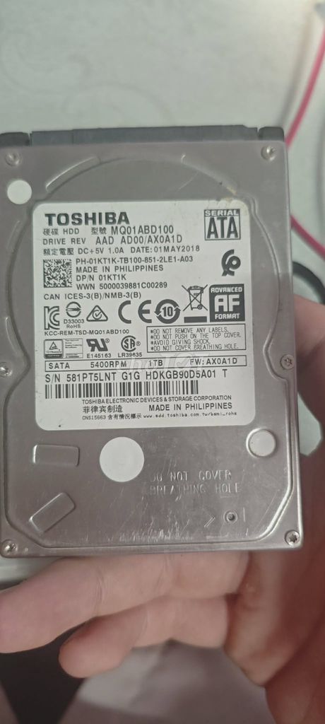 Ổ cứng HDD Toshiba MQ01ABD100 1TB. Mua bán Linh kiện (RAM, Card...) tại Huyện Thường Tín Hà Nội được đăng bởi Đức Thịnh Nguyễn hình 1