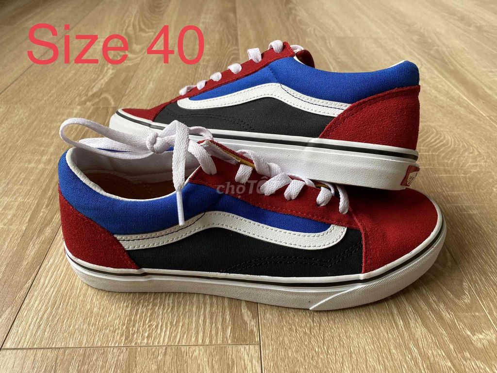 Giày thể thao Vans Unisex Đỏ, xanh, đen size 40. Mua bán Giày dép tại Thành phố Thủ Đức Tp Hồ Chí Minh được đăng bởi Khánh hình 1