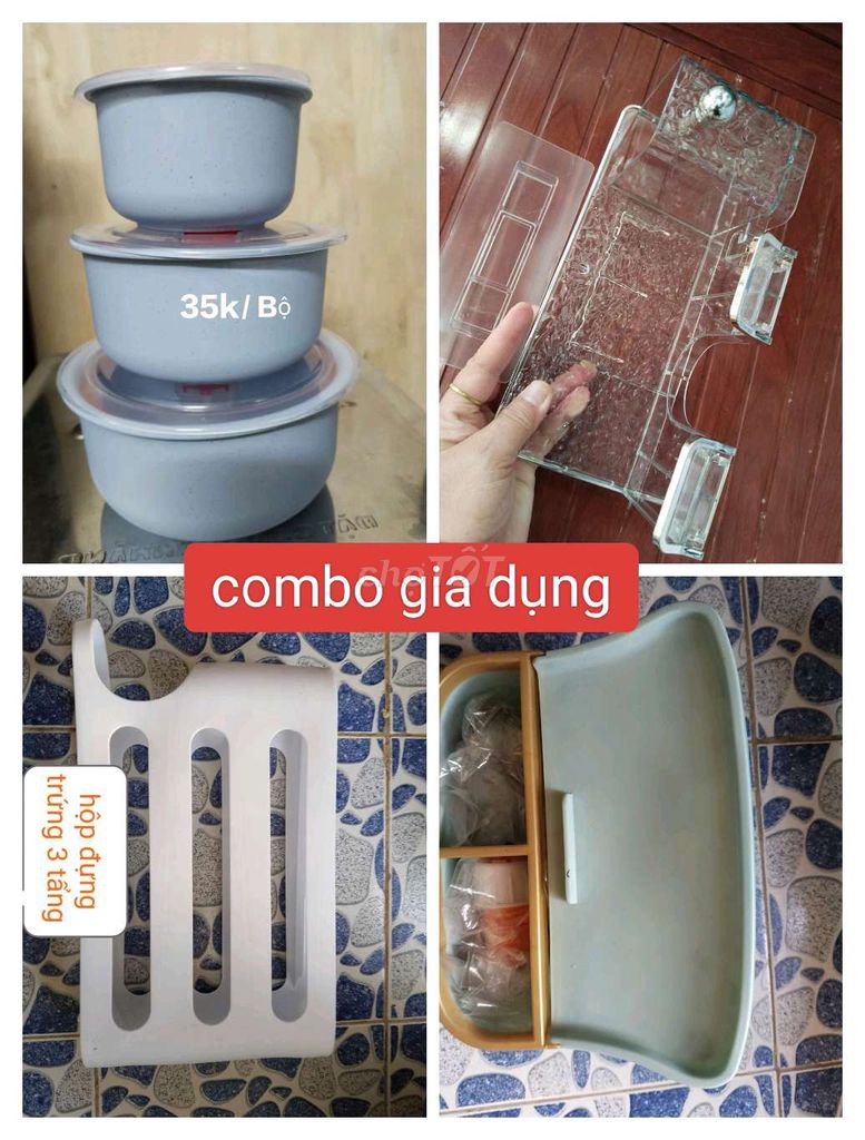 Combo đồ nhựa gia dụng giá rẻ. Mua bán Dụng cụ nhà bếp tại Quận 5 Tp Hồ Chí Minh được đăng bởi thanh thuy hình 1