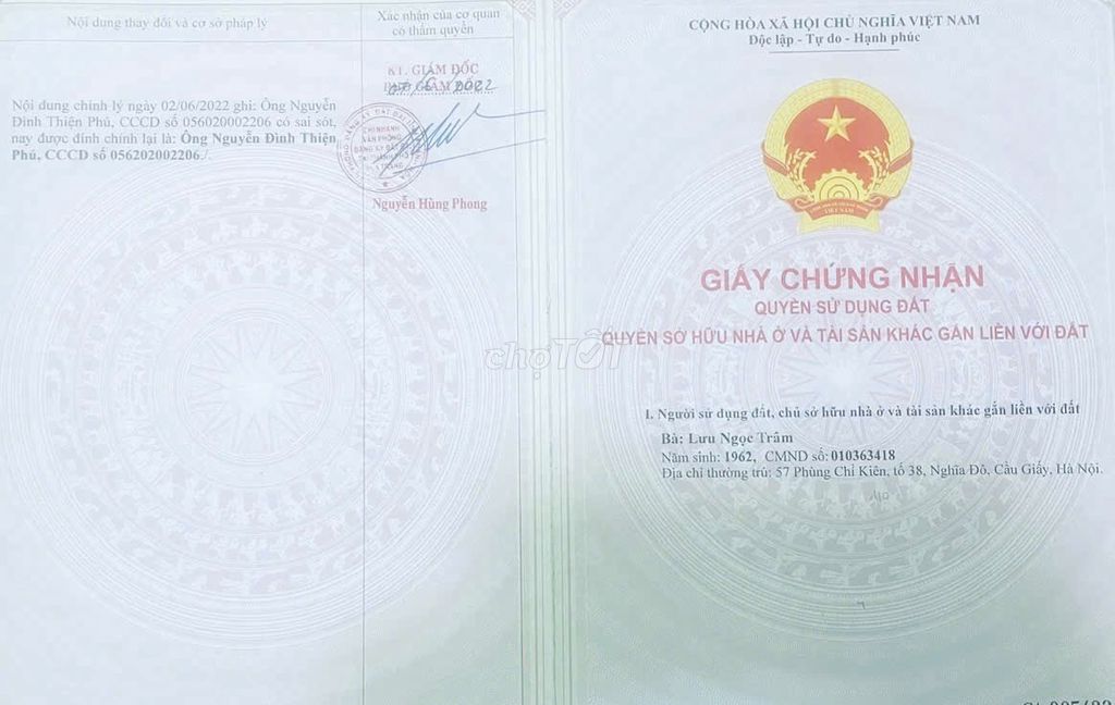 BÁN NHÀ 94 TÔ HIỆU, PHƯỜNG NHA TRANG, KHÁNH HOÀ