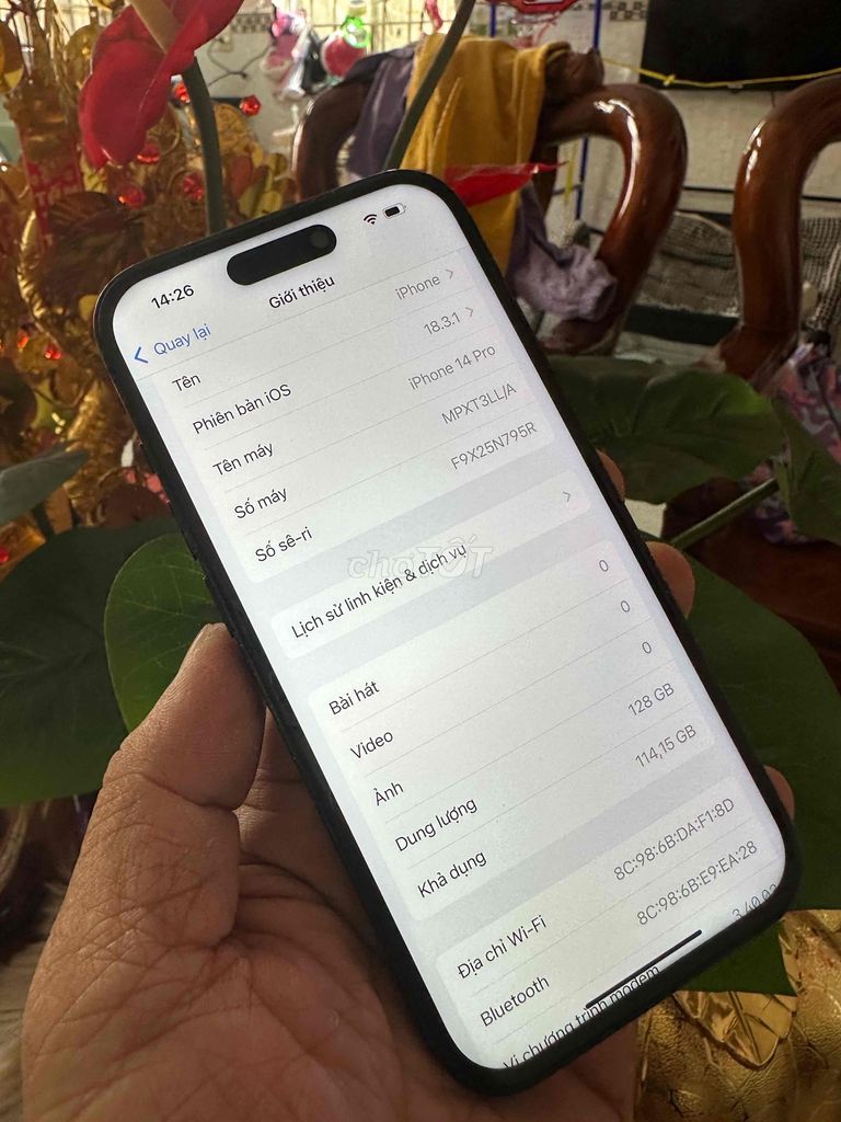 iPhone 14 pro 128G đen qte Mỹ