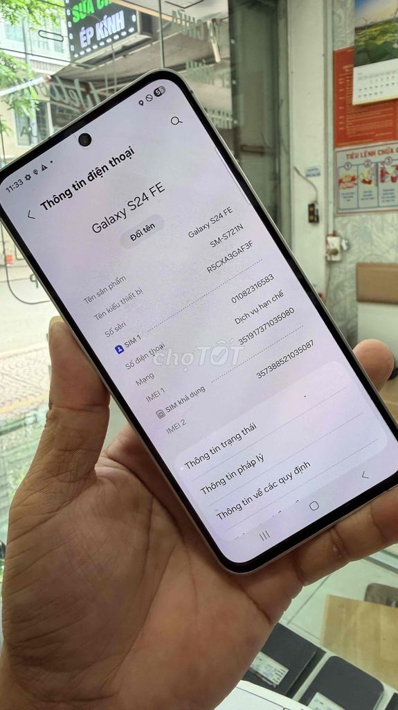 Samsung Galaxy S24 FE 256GB Hàn Quốc Zin Đẹp. Mua bán Điện thoại tại Quận Bình Thạnh Tp Hồ Chí Minh được đăng bởi Phan Luận hình 1