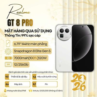 Realme GT 8 Pro 256GB Trắng Sạc Ít