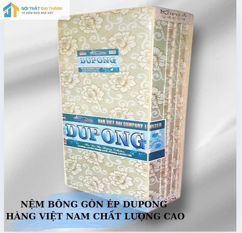 NỆM BÔNG GÒN ÉP DUPONG 1MX1M95 X 9CM CHẤTLƯỢNGCAO. Mua bán Giường, chăn ga gối nệm tại Quận Tân Phú Tp Hồ Chí Minh được đăng bởi NỘI THẤT ĐẠI THÀNH hình 1