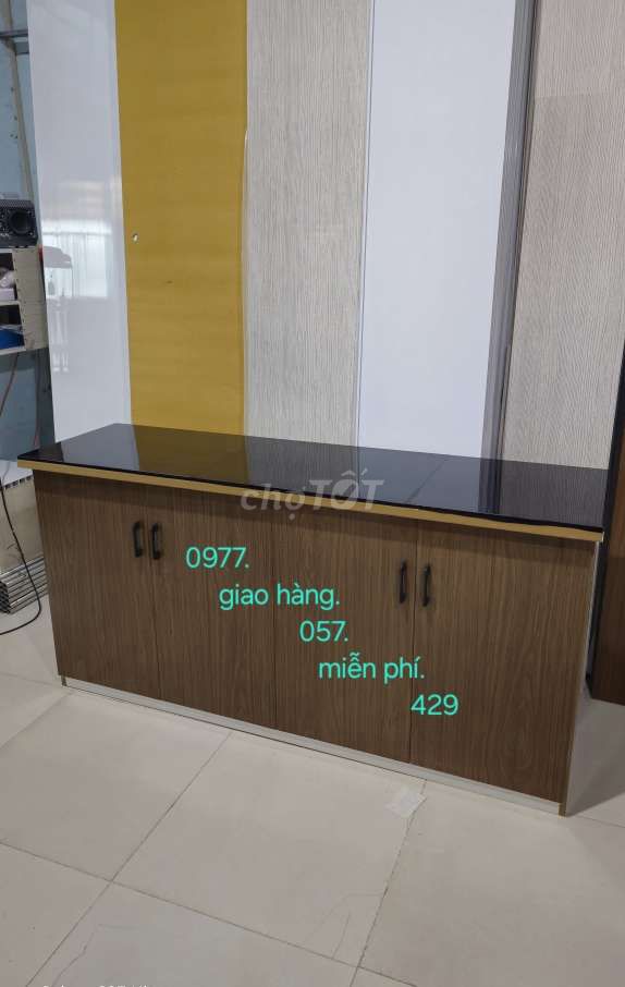 Tủ bếp không bồn rửa 1m65cm