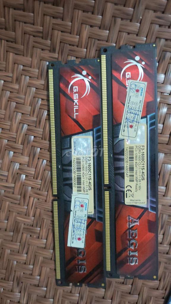 RAM G.Skill Aegis x2 4GB DDR3 Bus 1600MHz Đã sd. Mua bán Linh kiện (RAM, Card...) tại Thị xã Duy Tiên Hà Nam được đăng bởi Bùi Đức Hiếu hình 1