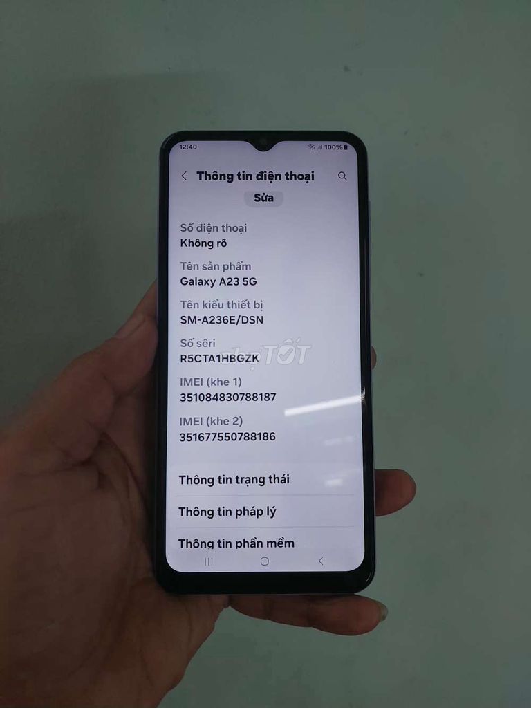 Samsung Galaxy A23 5G 6GB/128GB xanh ngọc. Mua bán Điện thoại tại Quận 4 Tp Hồ Chí Minh được đăng bởi phạm Lâm hình 1