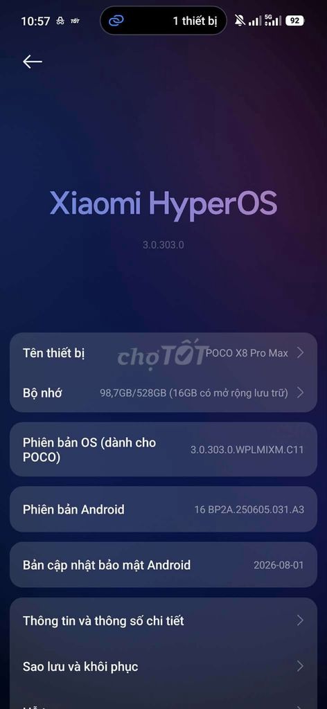 POCO X8 Pro Max 12GB/512GB Đen Like new. Mua bán Điện thoại tại Thị xã Bến Cát Bình Dương được đăng bởi Hoang Nguyen sy hình 1