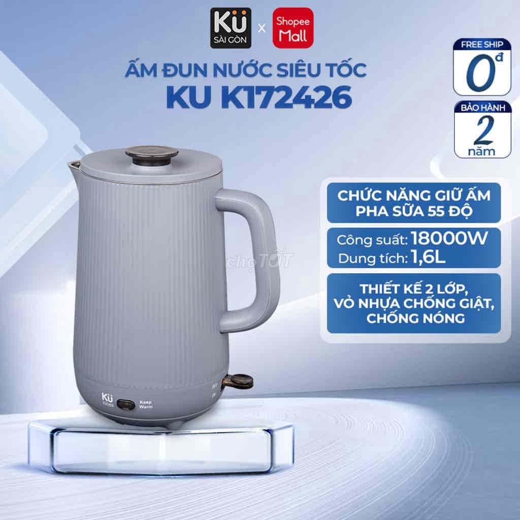 Ấm đun siêu tốc KU KUCHEN K172426 Xám. Mua bán Bếp, lò, đồ điện nhà bếp tại Quận Tân Bình Tp Hồ Chí Minh được đăng bởi Dao Nguyen hình 1