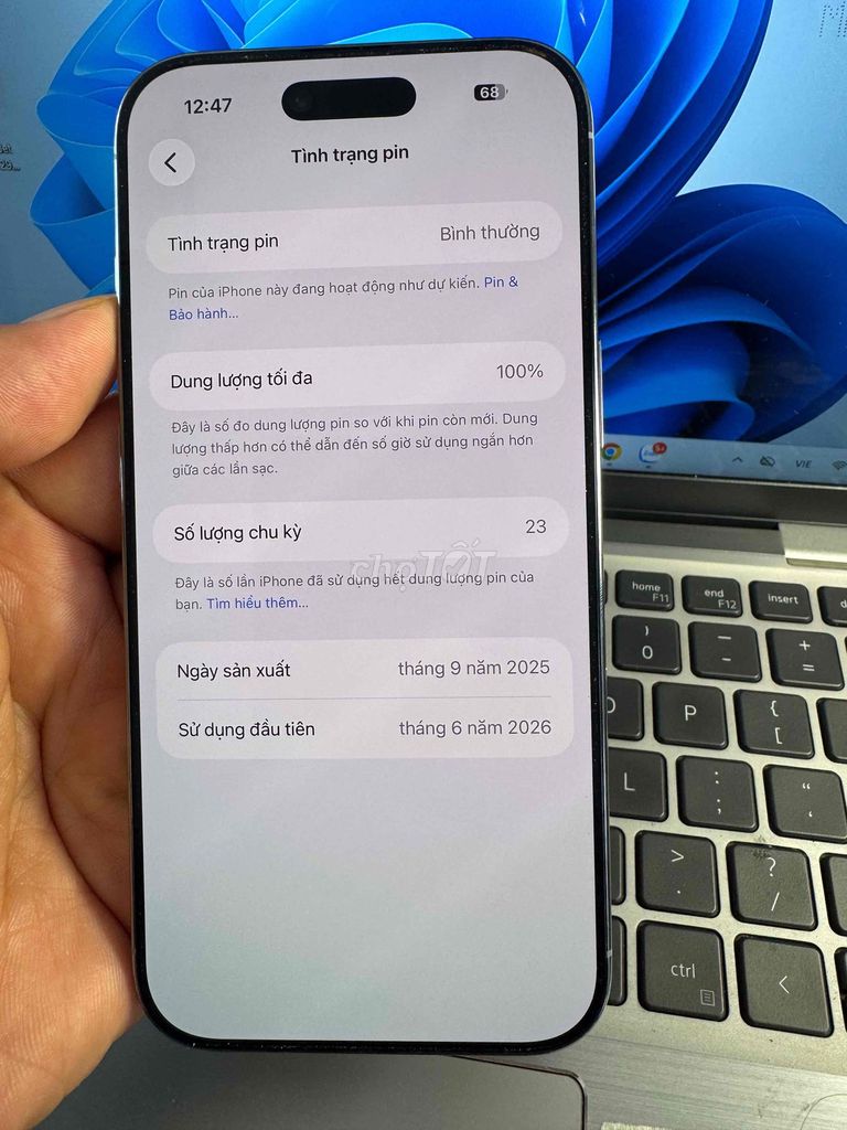 Apple iPhone Air 256GB Trắng 100%. Mua bán Điện thoại tại Quận 6 Tp Hồ Chí Minh được đăng bởi QUỐC THIÊN BÁN GÓP 0 ĐỒNG  hình 1