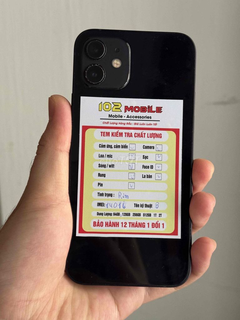 iPhone 12 64GB Đen máy chuẩn zin chức năng đầy đủ. Mua bán Điện thoại tại Thành phố Buôn Ma Thuột Đắk Lắk được đăng bởi Nguyễn Hoàng hình 1