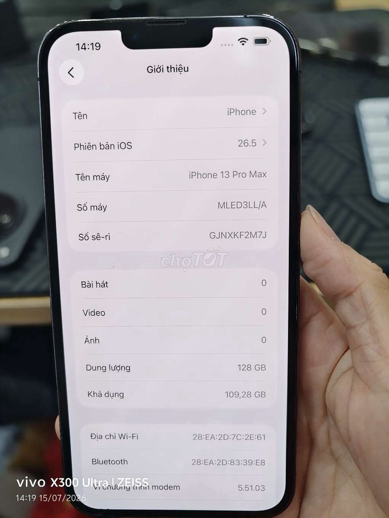 Apple iPhone 13 Pro Max 128GB Xám 83% Đã sử dụng. Mua bán Điện thoại tại Quận 10 Tp Hồ Chí Minh được đăng bởi Tui là Camphone nè hình 1