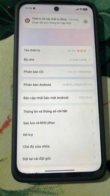 Xiaomi Redmi 15 128GB Tím Đã sử dụng