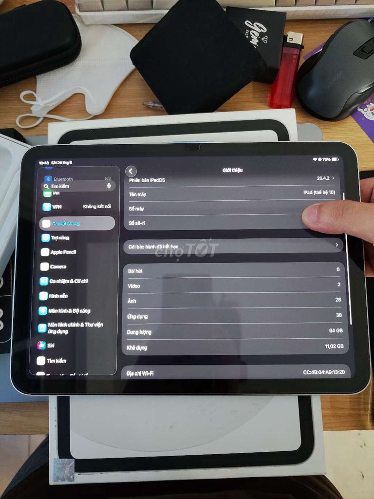 Apple iPad Gen 10 64GB Bạc. Mua bán Máy tính bảng tại Quận Hoàng Mai Hà Nội được đăng bởi nhhuy hình 1