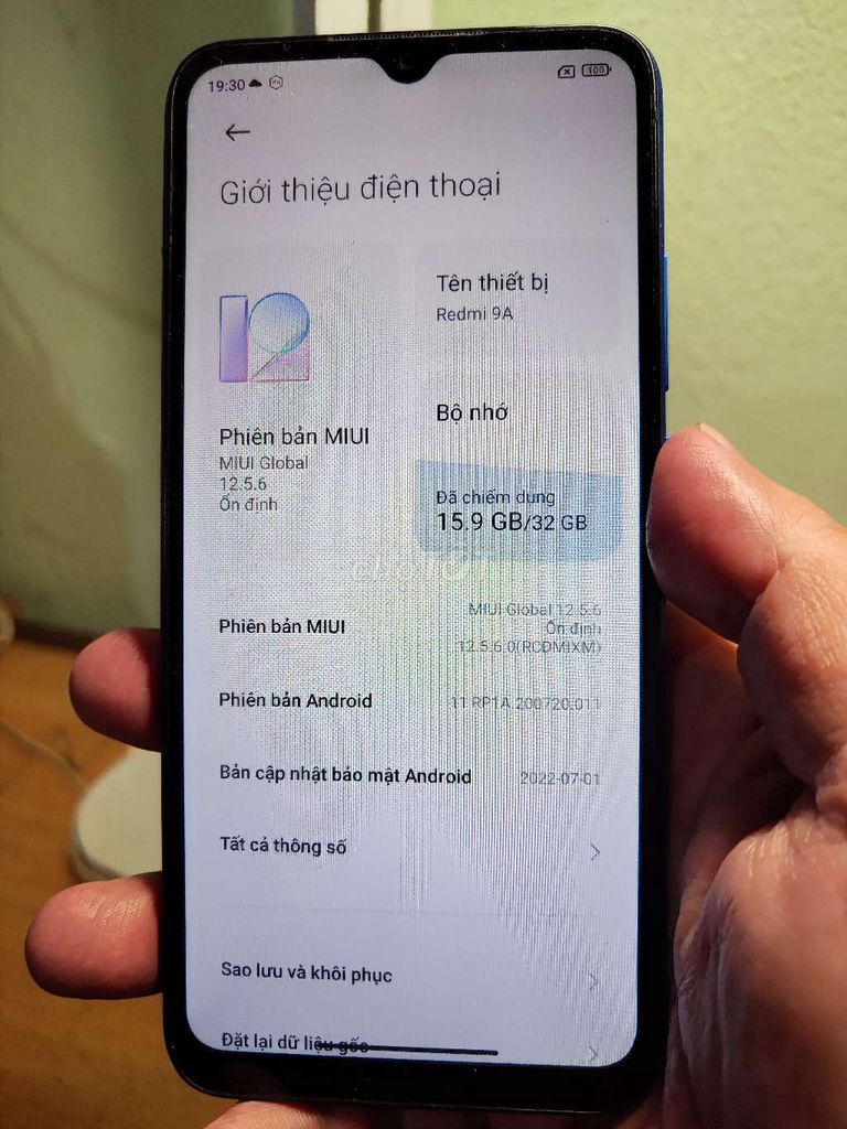 Xiaomi Redmi 9A 32GB Xanh dương. Mua bán Điện thoại tại Quận Bình Tân Tp Hồ Chí Minh được đăng bởi Hùng Nguyễn  hình 1
