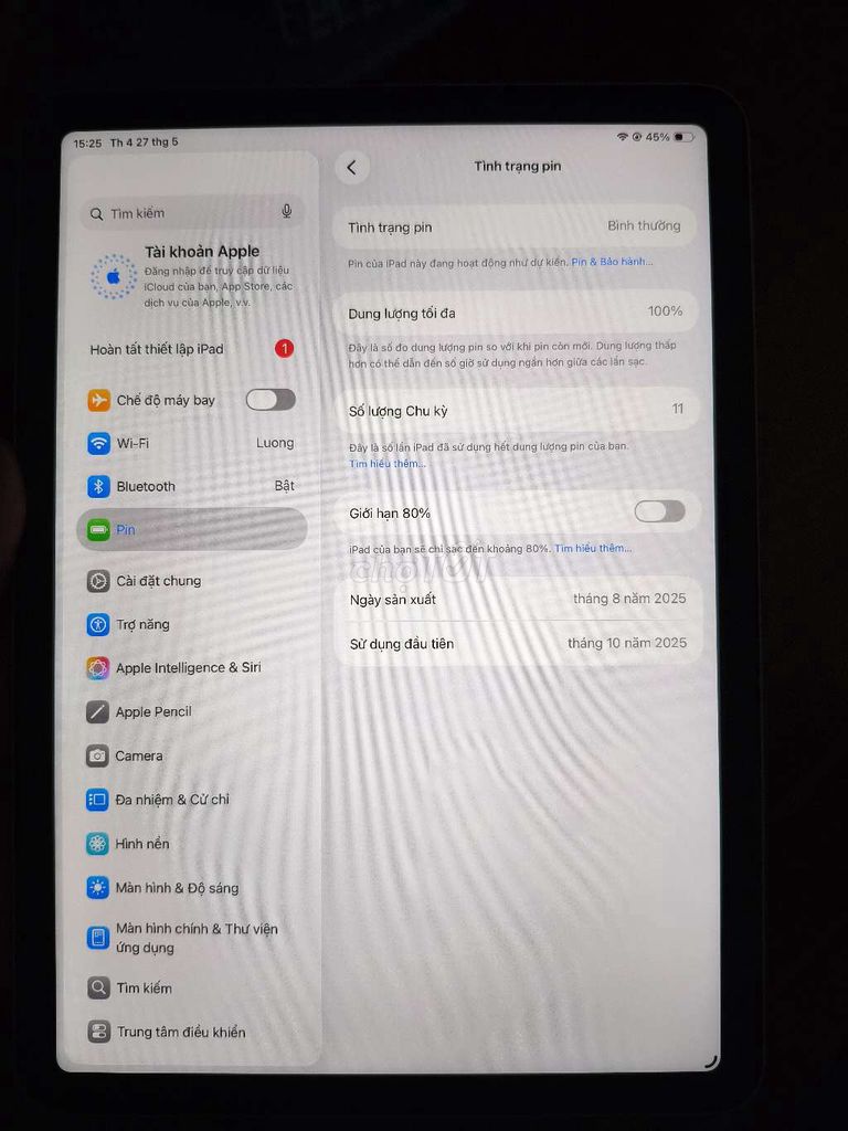 Apple iPad Air M3 256GB. Mua bán Máy tính bảng tại Quận Bắc Từ Liêm Hà Nội được đăng bởi lan hình 1