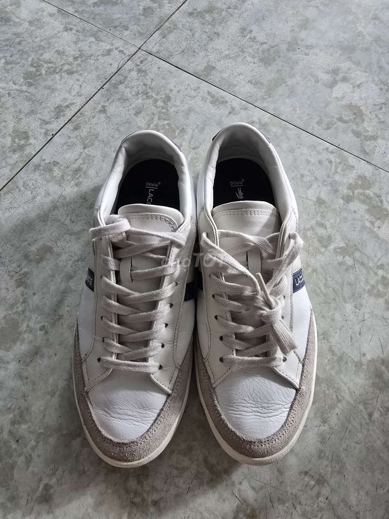 Giày thể thao Lacoste Nam Trắng 39.5. Mua bán Giày dép tại Thành phố Bến Tre Bến Tre được đăng bởi KHANH hình 1