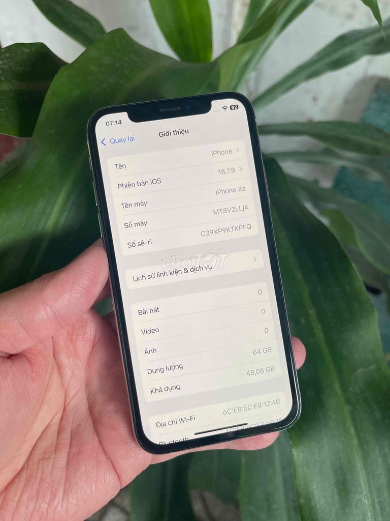 iPhone Xs 64GB Trắng Đã qua sử dụng. Mua bán Điện thoại tại Thành phố Biên Hòa Đồng Nai được đăng bởi Thạch Lê hình 1
