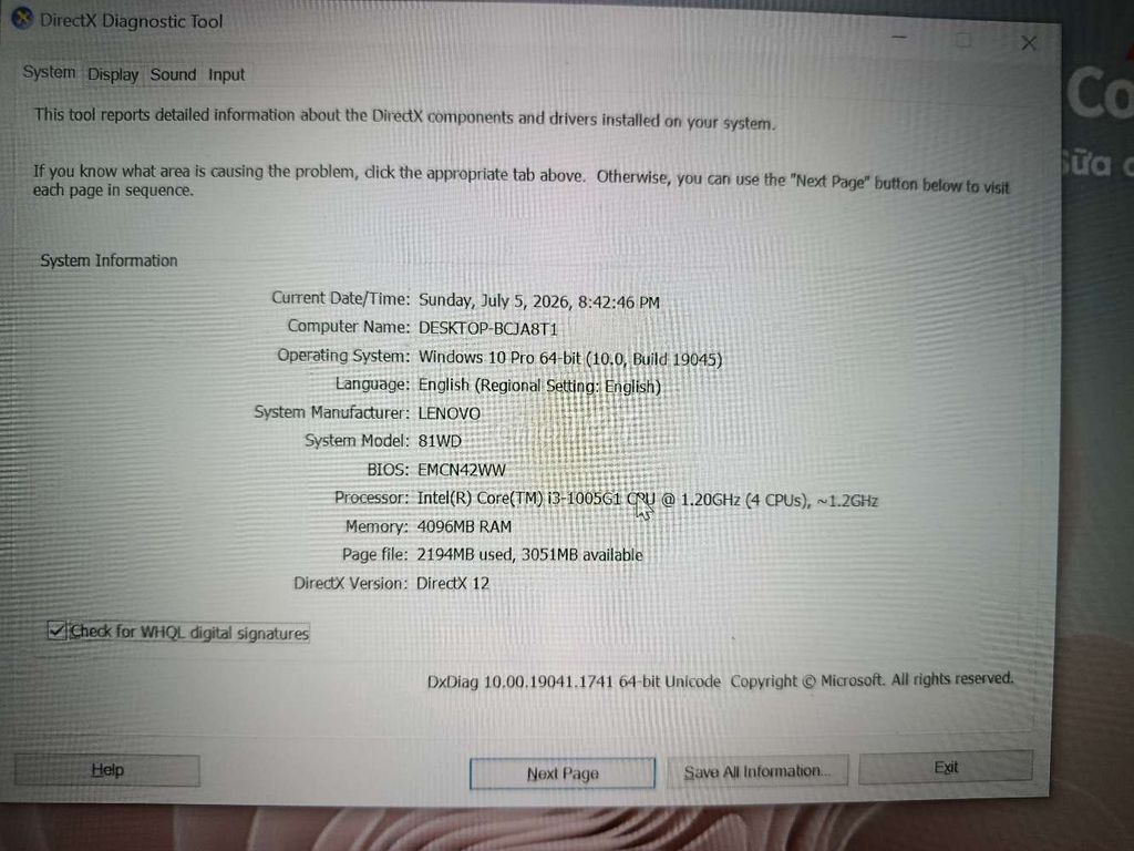 Lenovo i3 Gen 10 Bạc 4GB/128GB SSD. Mua bán Laptop tại Huyện Đắk Mil Đắk Nông được đăng bởi Công hình 1