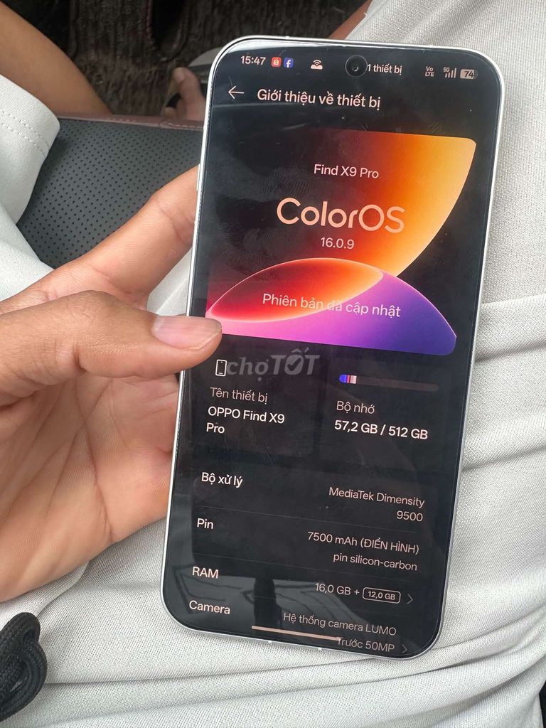 Oppo Find X9 Pro 16GB 512GB Trắng Quốc Tế. Mua bán Điện thoại tại Huyện Lục Ngạn Bắc Giang được đăng bởi Dũng Pin hình 1