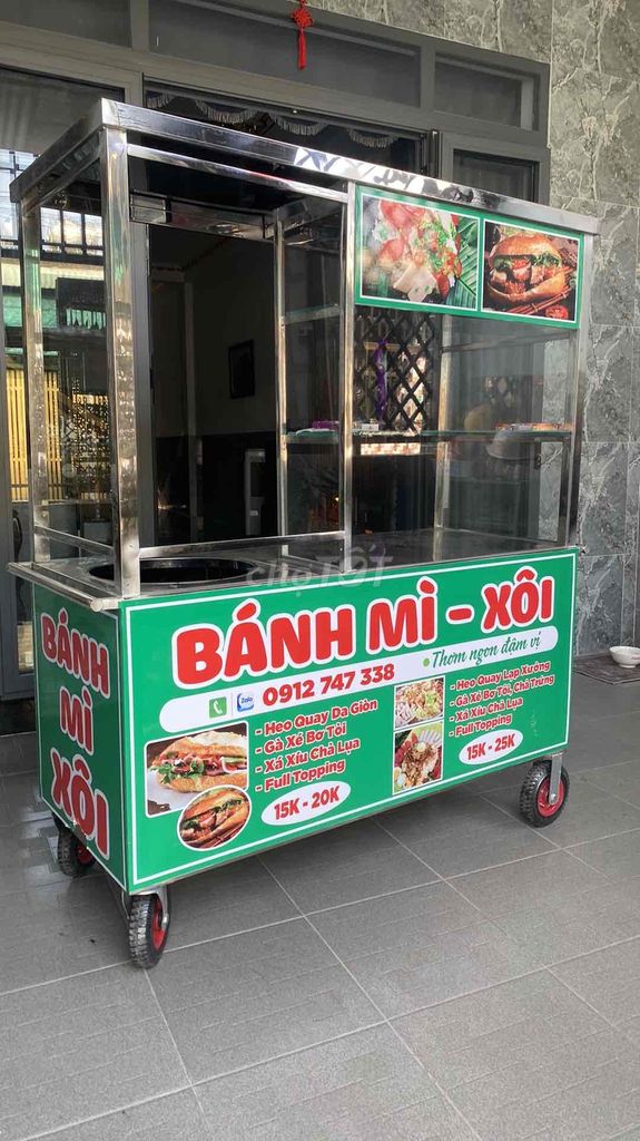 TL tủ bánh mỳ xôi inox 80x1m6 cao 2m. mới 100%,