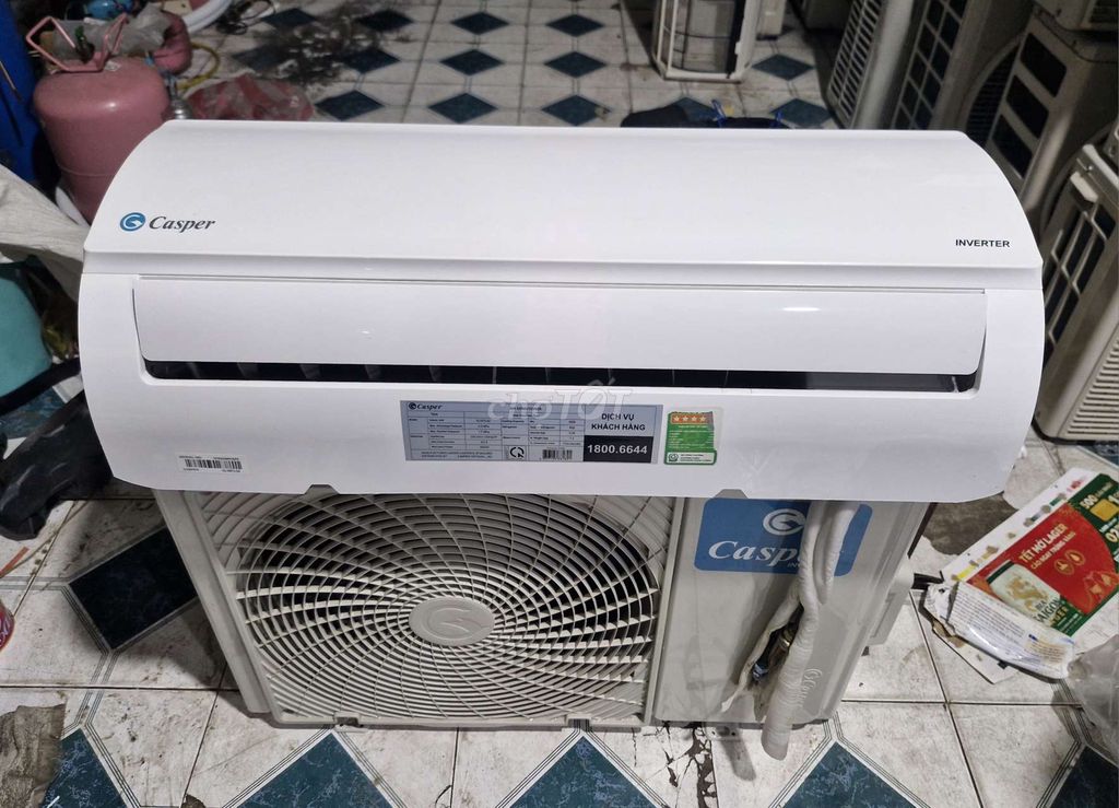 Máy lạnh casper 1hp inveter mới 95% bao lắp đật