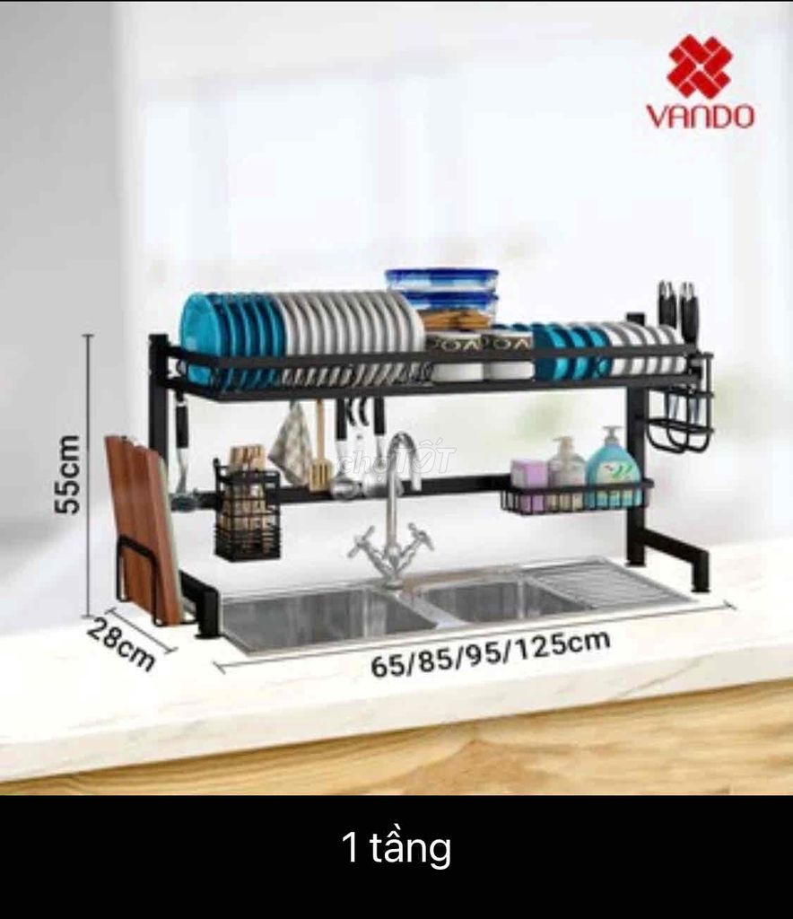 Kệ bếp VANDO 1 tầng ngang 65cm