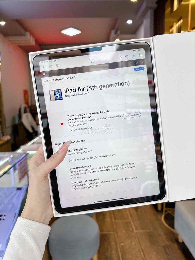 Ipad Air 4 64GB full box bản wifi sạc 7 lần. Mua bán Máy tính bảng tại Thành phố Đà Lạt Lâm Đồng được đăng bởi Choco Pie hình 3