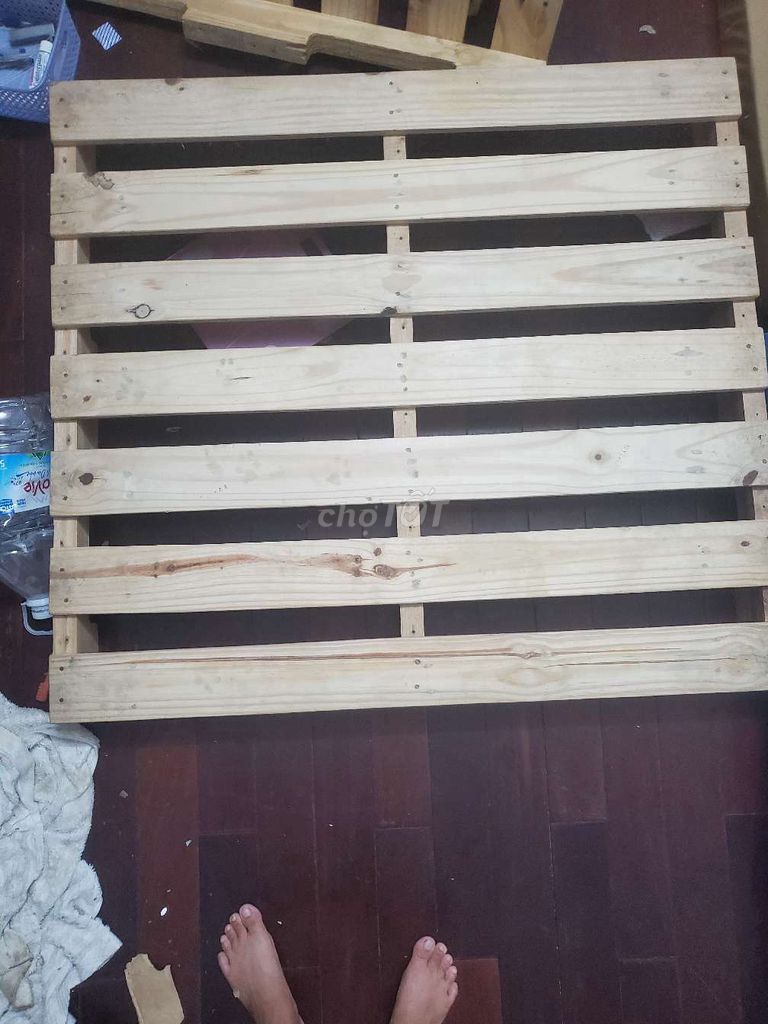 Giường Pallet Gỗ cao 10cm Kích thước 1mx1m/1 tấm. Mua bán Giường, chăn ga gối nệm tại Quận Tân Bình Tp Hồ Chí Minh được đăng bởi Alex Tạ hình 1