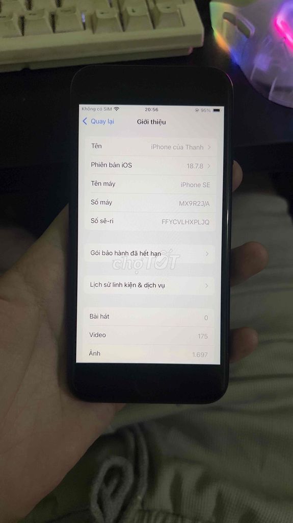 Apple iPhone SE 2 64GB Đen Đã thay pin. Mua bán Điện thoại tại Huyện Mê Linh Hà Nội được đăng bởi Duy Thanh hình 1