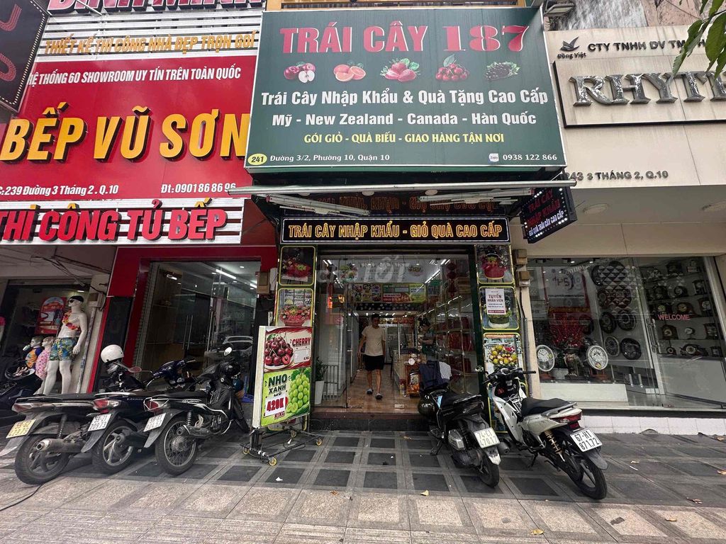 Cho thuê nhà MT 241 Ba Tháng Hai P Vườn Lài Q10.