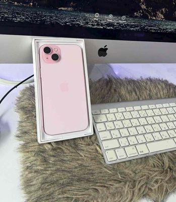 iphone 15plus 128gb hồng qtế mỹ pin89 zin áp suất