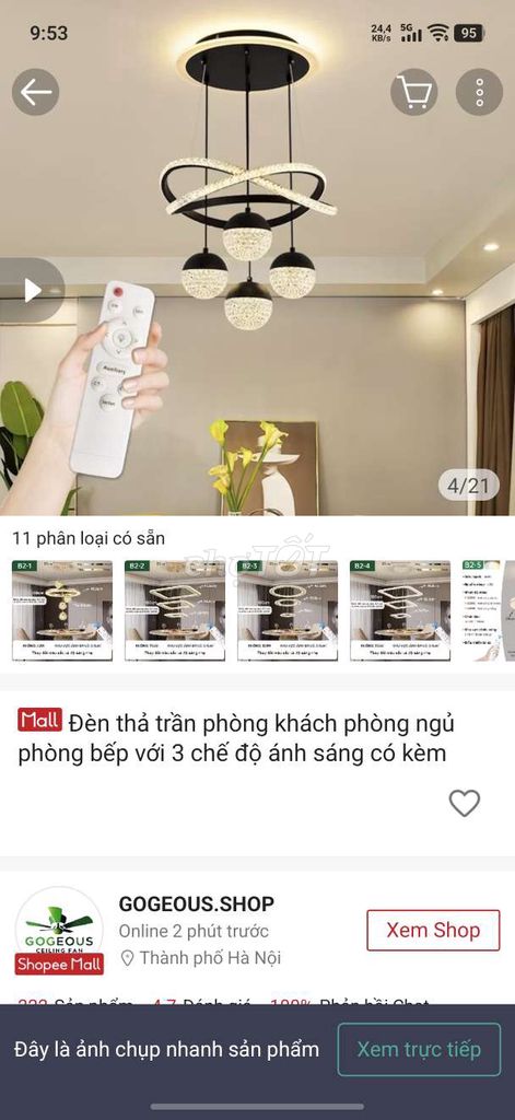 Đèn treo trần Đen Kim loại, Kính. Mua bán Đèn tại Thành phố Biên Hòa Đồng Nai được đăng bởi Đức Trần hình 1