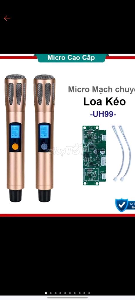 M UA micro không dây cũ, mạch hoặc cắm jack 6.5mm