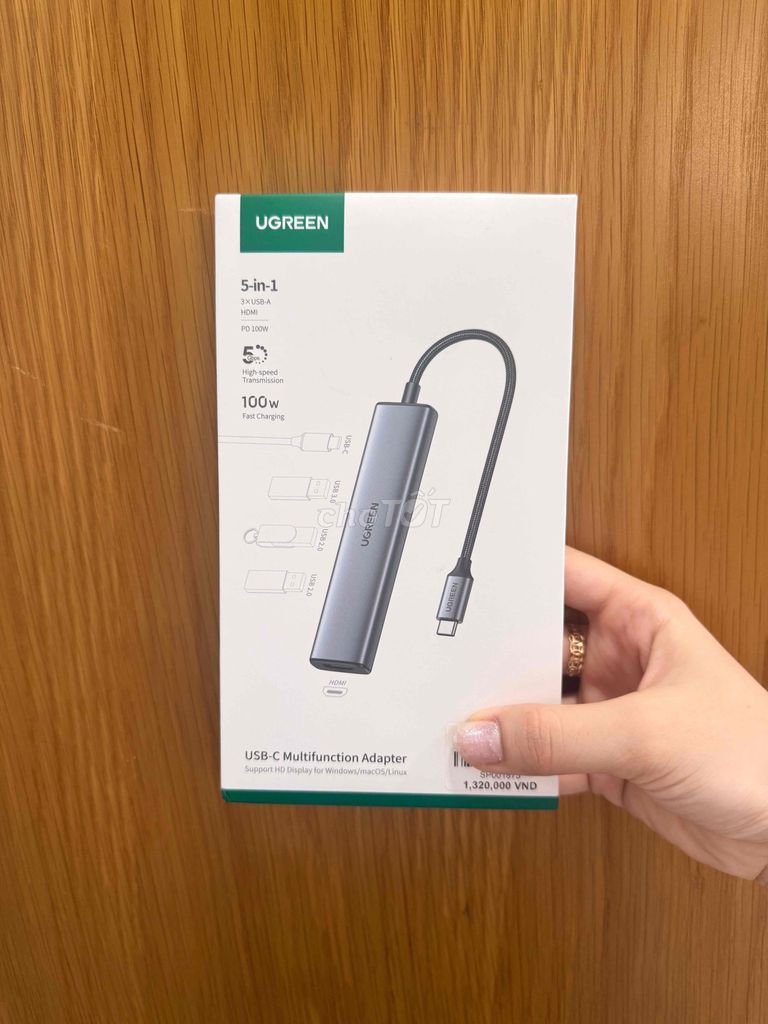 Ugreen Hub USB-C 5 in 1 Xám. Mua bán Phụ kiện (Màn hình, Chuột...) tại Quận Ninh Kiều Cần Thơ được đăng bởi Minh Phát hình 1