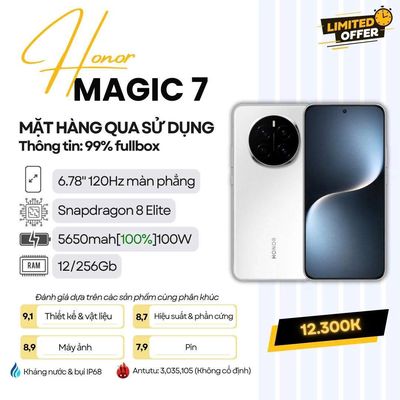 Honor Magic 7 Fullbox 12+256Gb. Mua bán Điện thoại tại Quận Ninh Kiều Cần Thơ được đăng bởi Zelda Phone