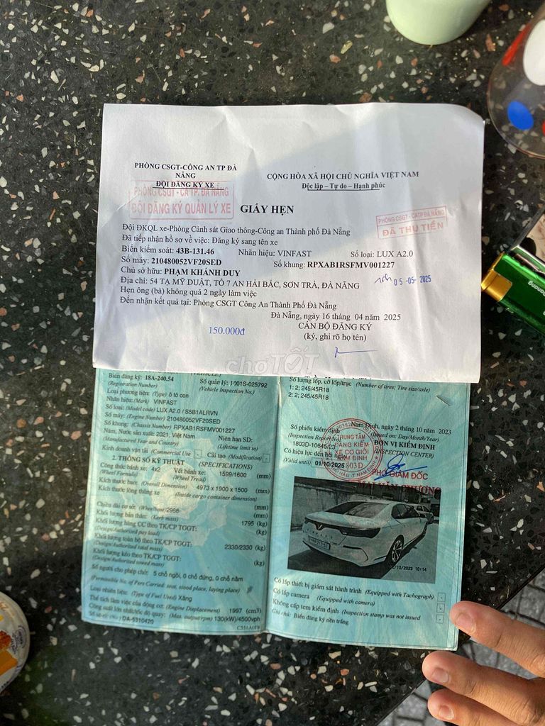 VinFast Lux A2.0 2022 A2.0 Tiêu chuẩn - 70000 km. Mua bán Ô tô tại Quận Cẩm Lệ Đà Nẵng được đăng bởi Thái Hưng Lê Võ hình 7